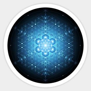 Blue microdot | Sacred geometry mandala Sticker